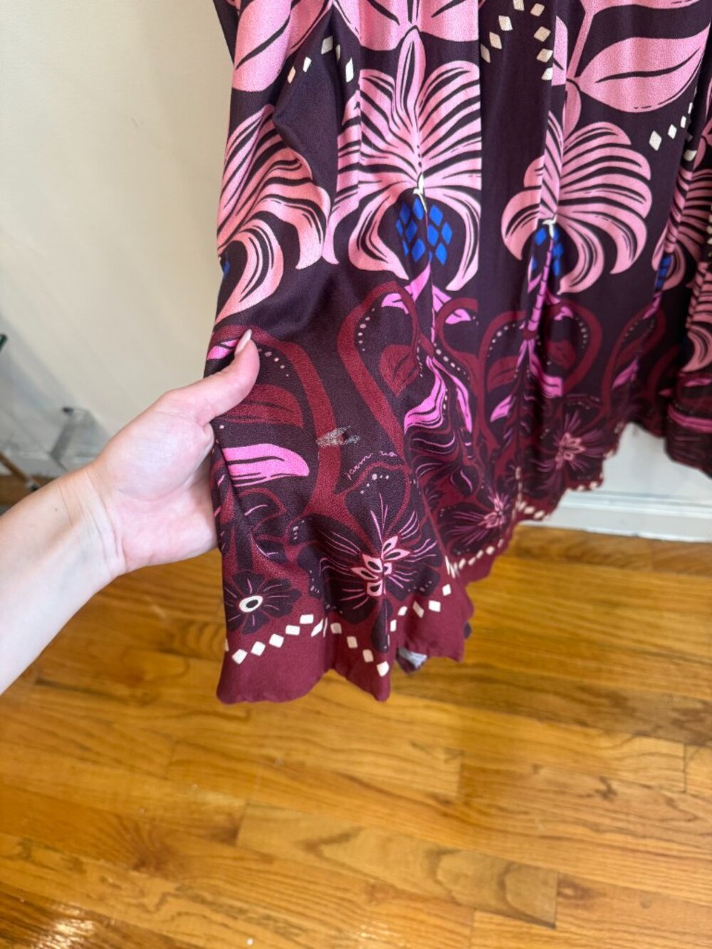 Farm Rio Tropical Splendor Magenta Long Dress - Picture 6 of 6